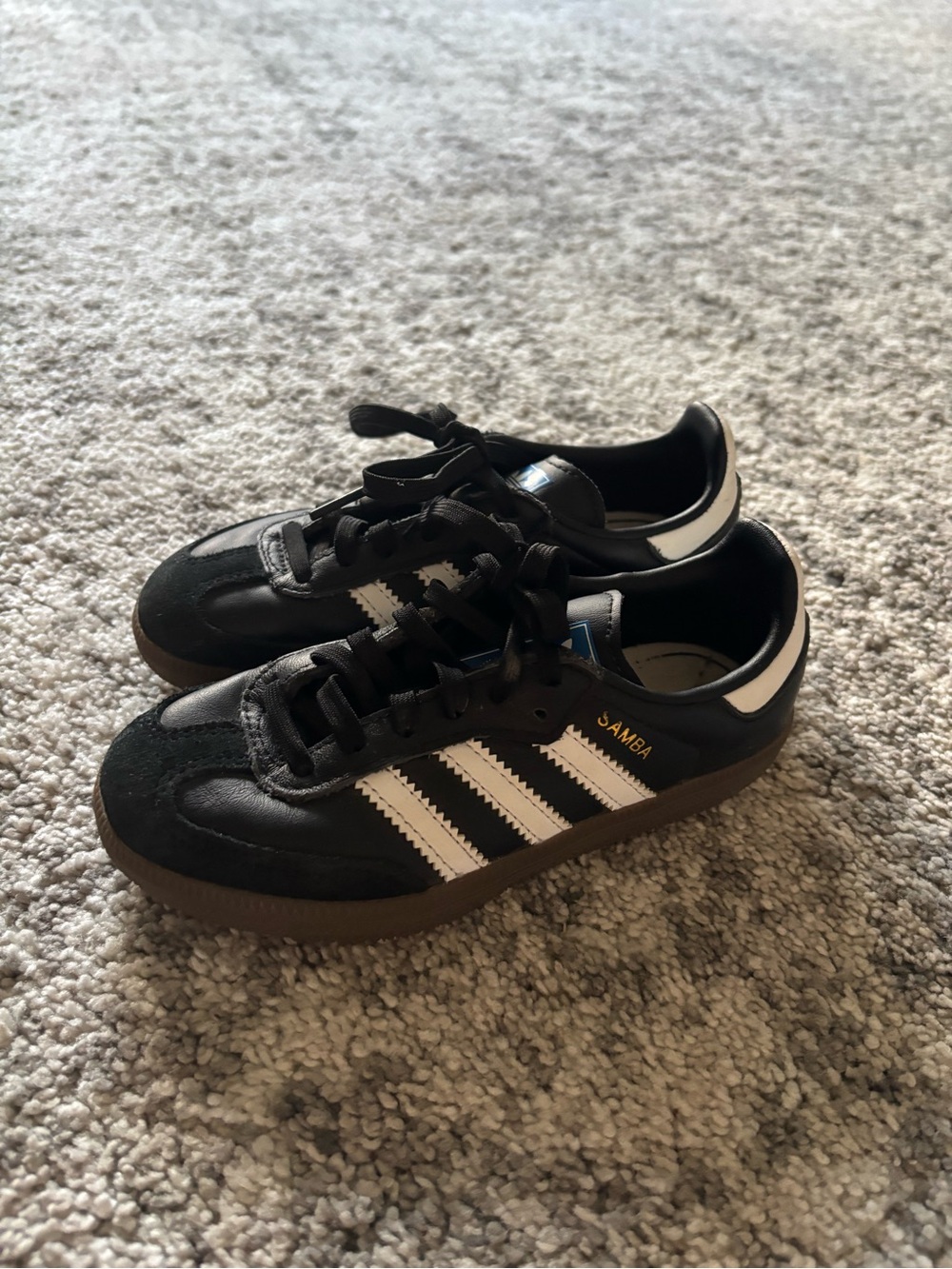 Adidas Black and White Kids Samba Sneakers